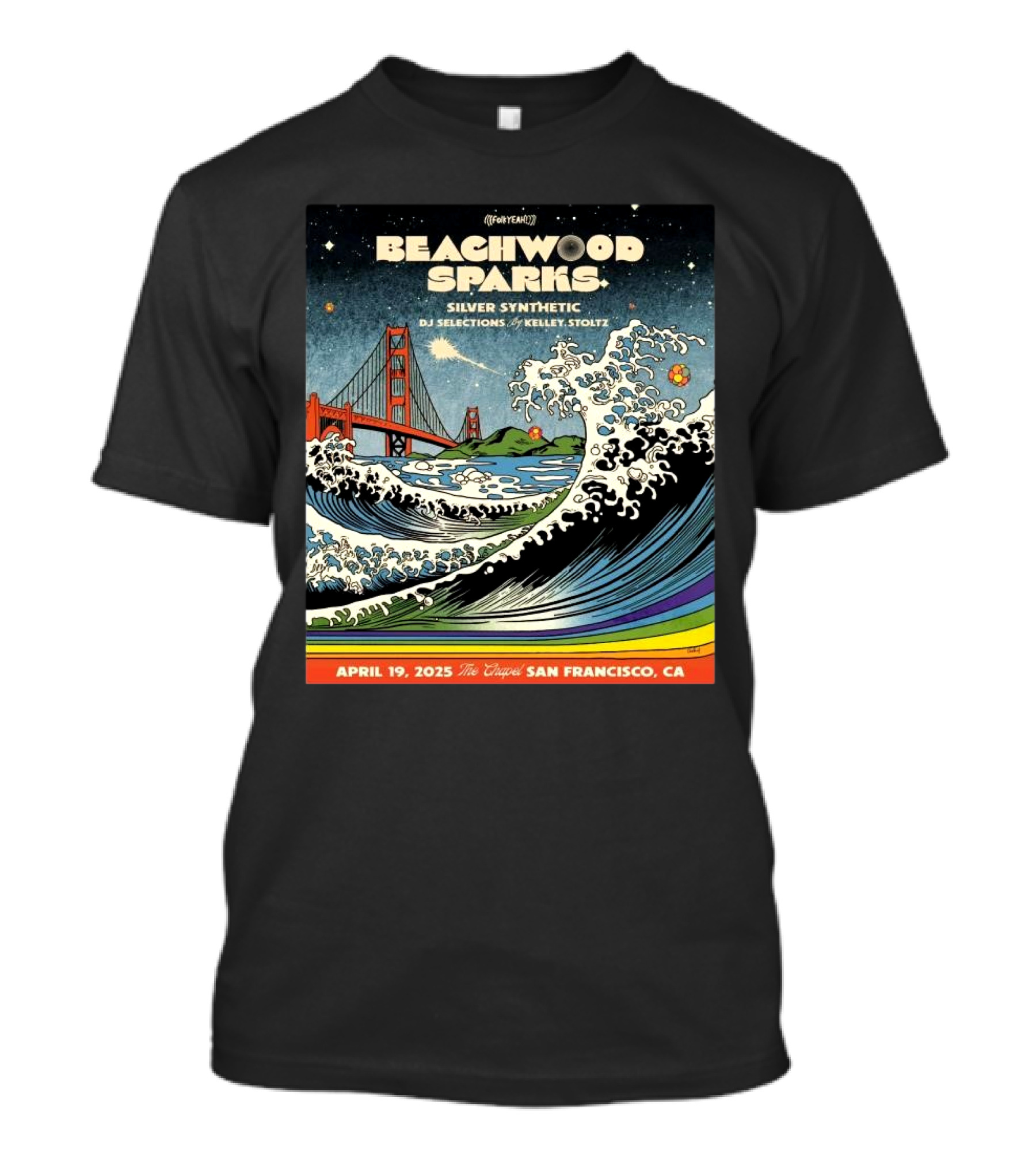 Beachwood Sparks Silver Synthetic DJ Selections Kelley Stoltz April 19 2025 San Francisco The Chapel T-Shirt