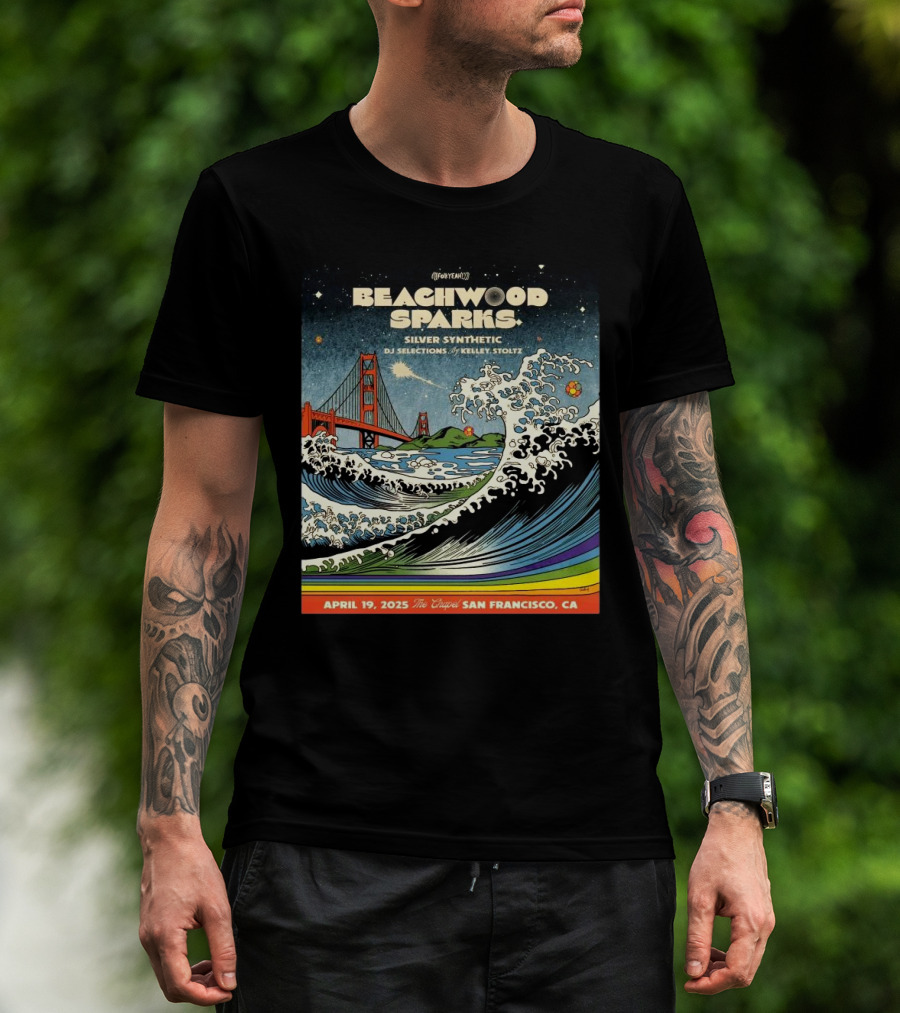 Beachwood Sparks Silver Synthetic DJ Selections Kelley Stoltz April 19 2025 San Francisco The Chapel T-Shirt