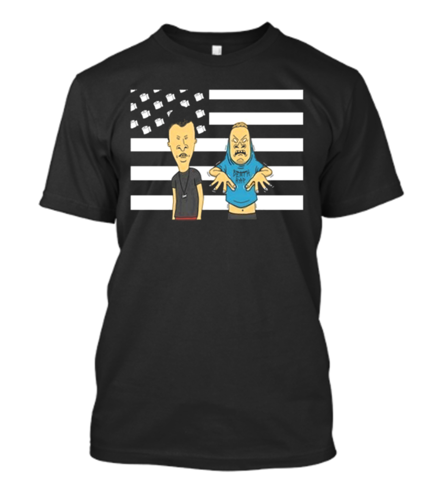 Benjamin Antwan Beavis And Butthead Cornholio American Flag Death Rap T-Shirt