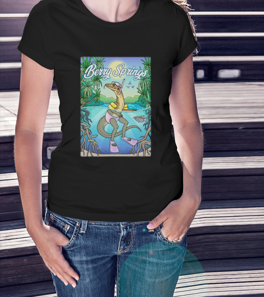 Berry Springs Crocodile Snorkeling Pool Adventure T-Shirt