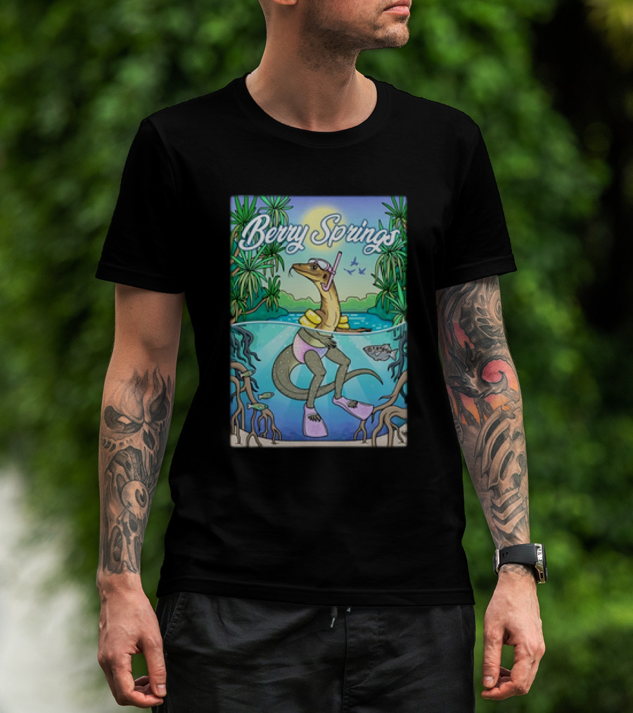 Berry Springs Crocodile Snorkeling Pool Adventure T-Shirt