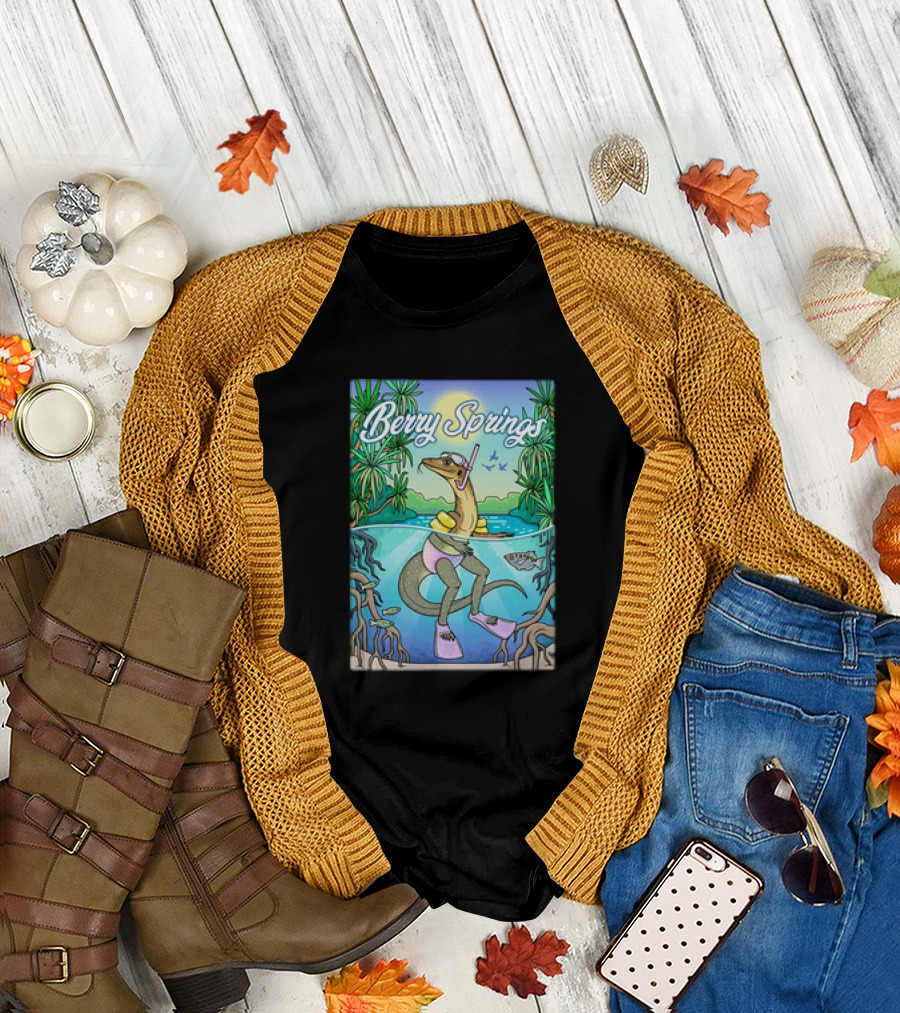 Berry Springs Crocodile Snorkeling Pool Adventure T-Shirt