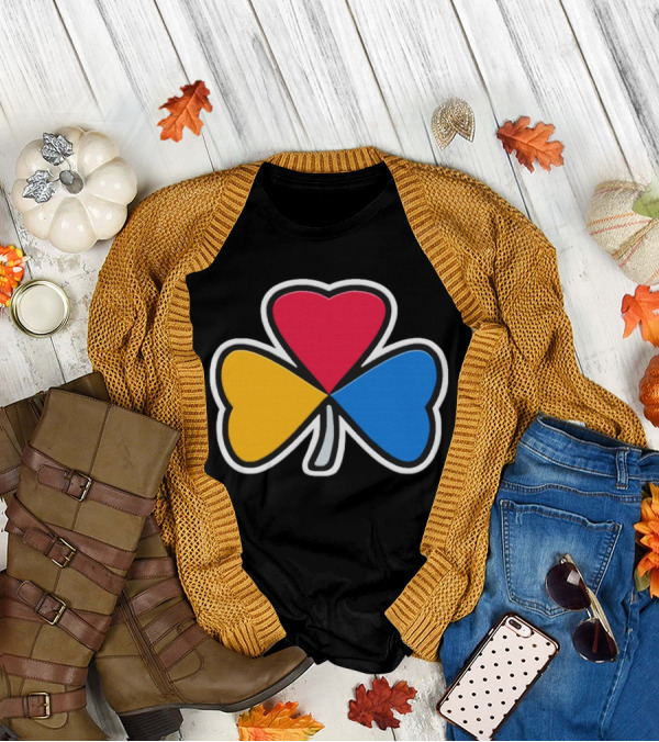Pittsburgh Steelers Steel Shamrock Heart Colors T-Shirt