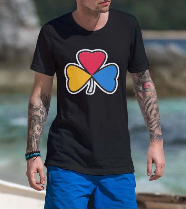 Pittsburgh Steelers Steel Shamrock Heart Colors T-Shirt