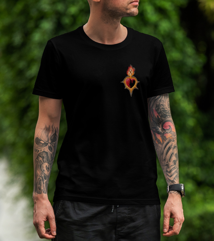 Biffy Clyro Flaming Heart And Eight Symbol T-Shirt