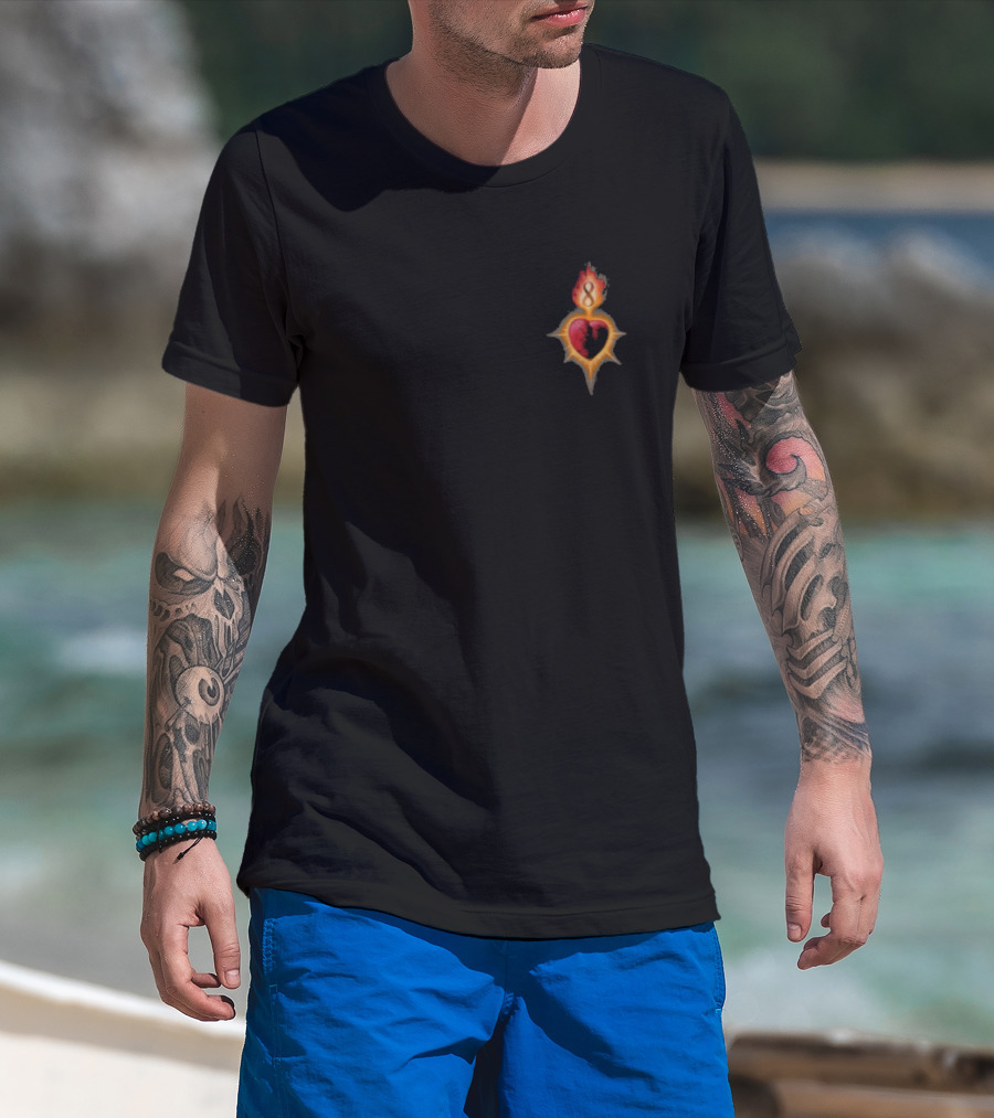Biffy Clyro Flaming Heart And Eight Symbol T-Shirt
