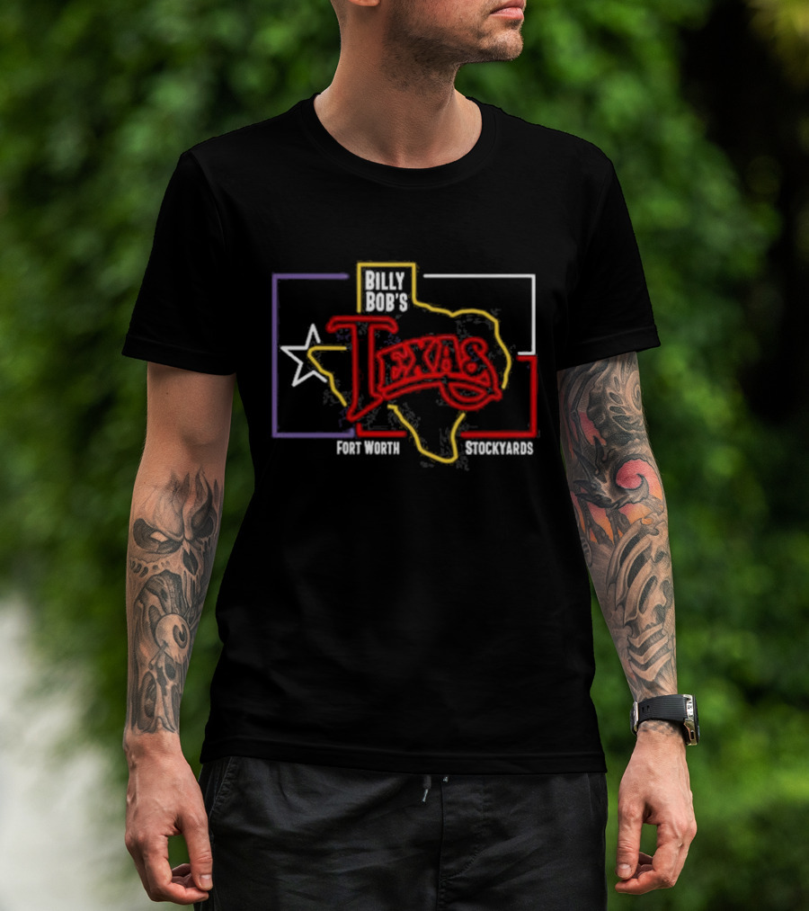 Billy Bob’s Texas Fort Worth Stockyards Neon Star Outline T-Shirt
