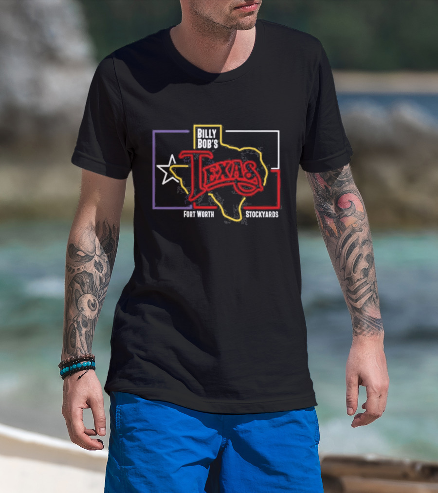 Billy Bob’s Texas Fort Worth Stockyards Neon Star Outline T-Shirt