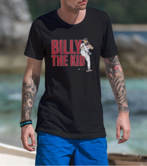 Billy The Kid Pitching Stance Tribute T-Shirt