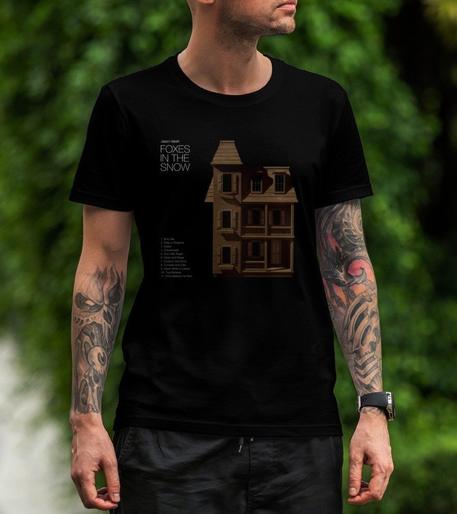 Jason Isbell Foxes In The Snow House With Song Titles On Side T-Shirt