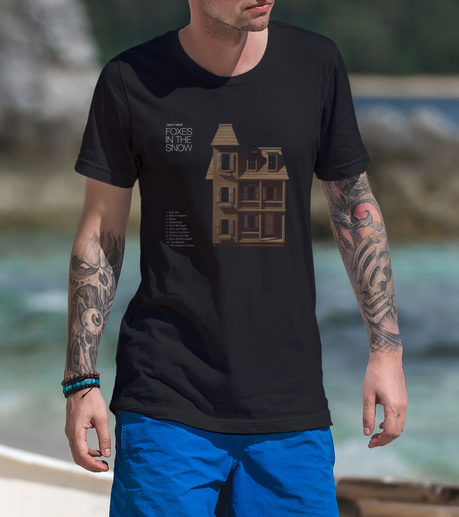 Jason Isbell Foxes In The Snow House With Song Titles On Side T-Shirt