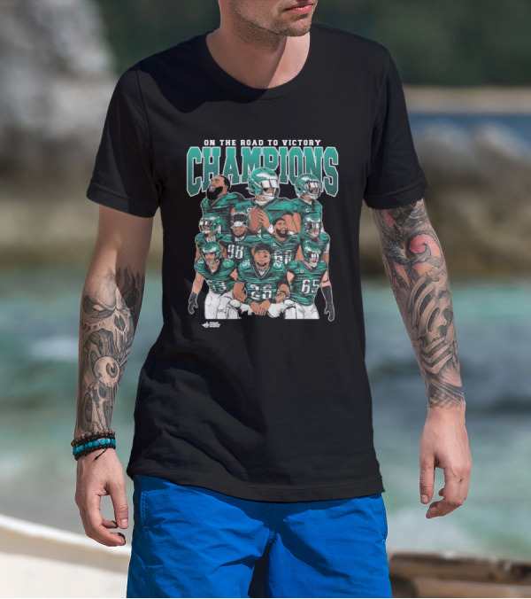 Birds Championship Philadelphia Eagles Super Bowl Champions Team T-Shirt