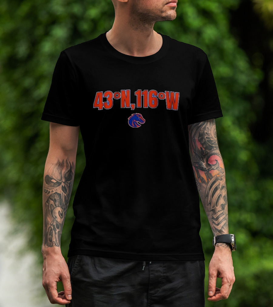 Boise State Football 43 N, 116 W T-Shirt