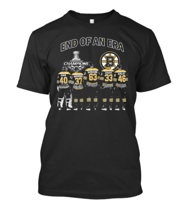 Boston Bruins Champions End Of An Era Players 40 37 63 33 46 T-Shirt