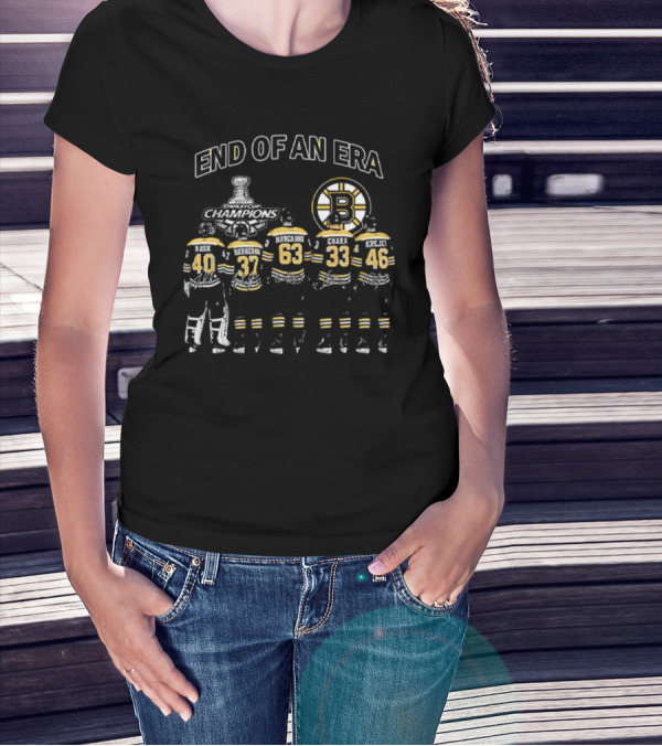 Boston Bruins Champions End Of An Era Players 40 37 63 33 46 T-Shirt
