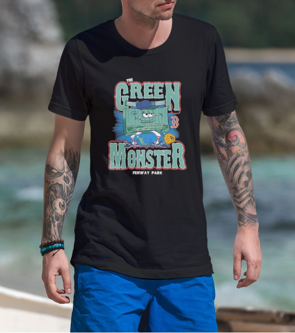 The Green Monster Fenway Park Boston Red Sox Baseball Character T-Shirt
