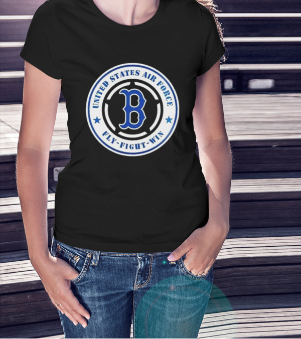 Boston Red Sox United States Air Force Fly Fight Win 2025 Military Appreciation Night T-Shirt