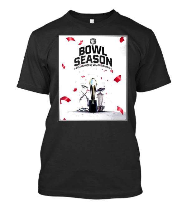 Bowl Season 2025 Celebration Of College Football Trophies And Confetti T-Shirt