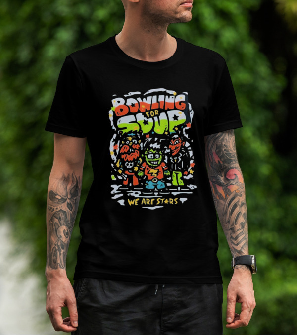 Bowling For Soup We Are Stars Cartoon Characters Colorful Artwork T-Shirt