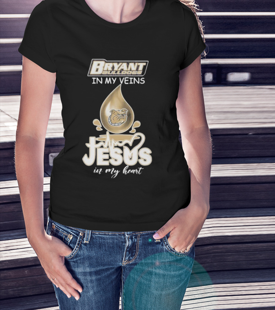 Bryant Bulldogs In My Veins Jesus In My Heart T-Shirt