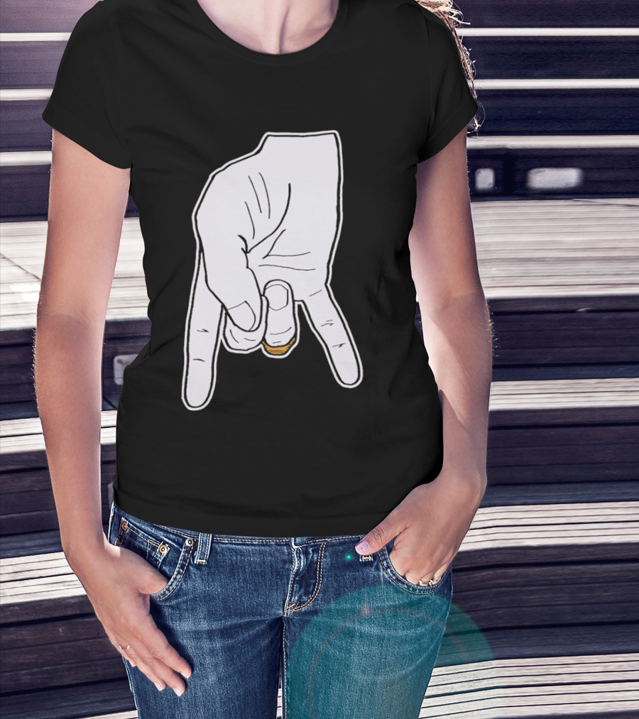 BTHO T.u. Horns Down Hand Gesture T-Shirt