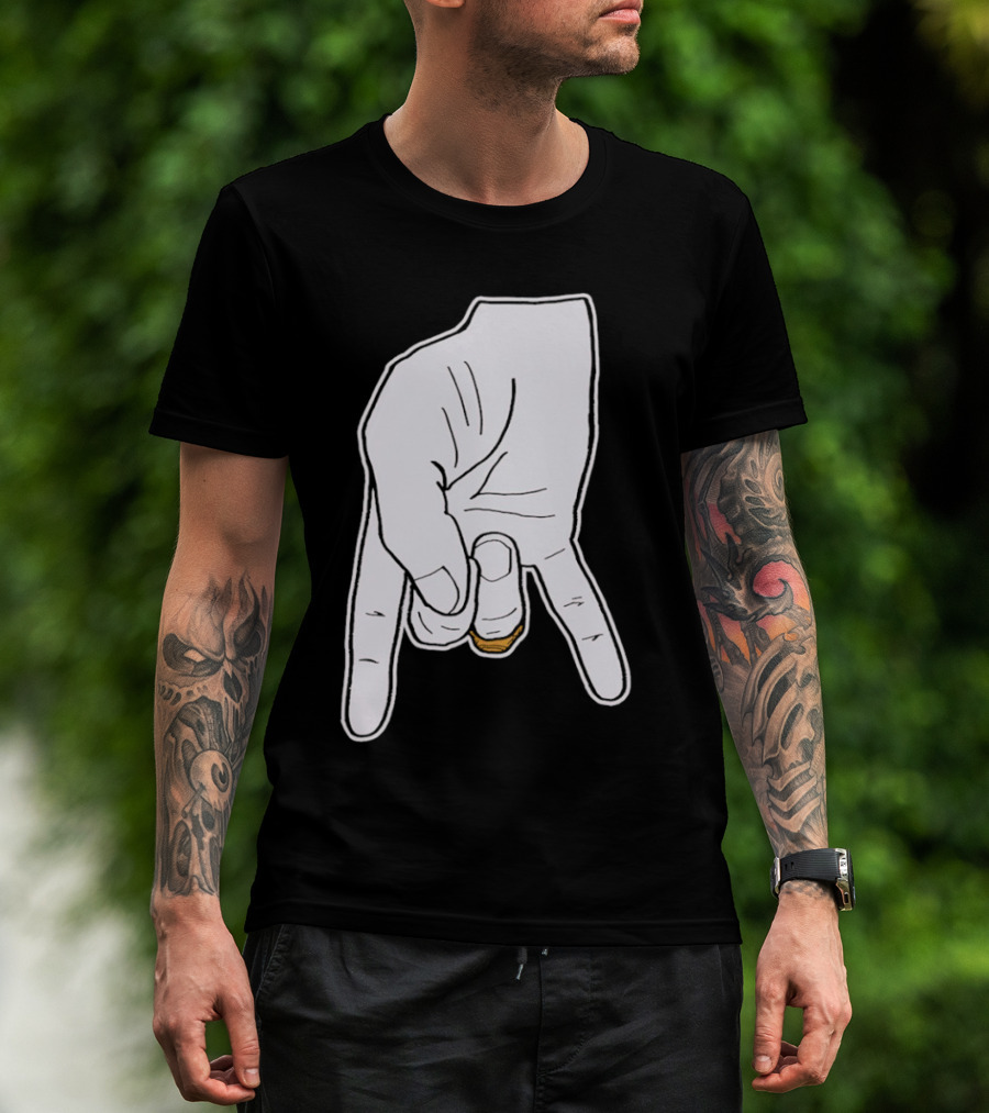 BTHO T.u. Horns Down Hand Gesture T-Shirt