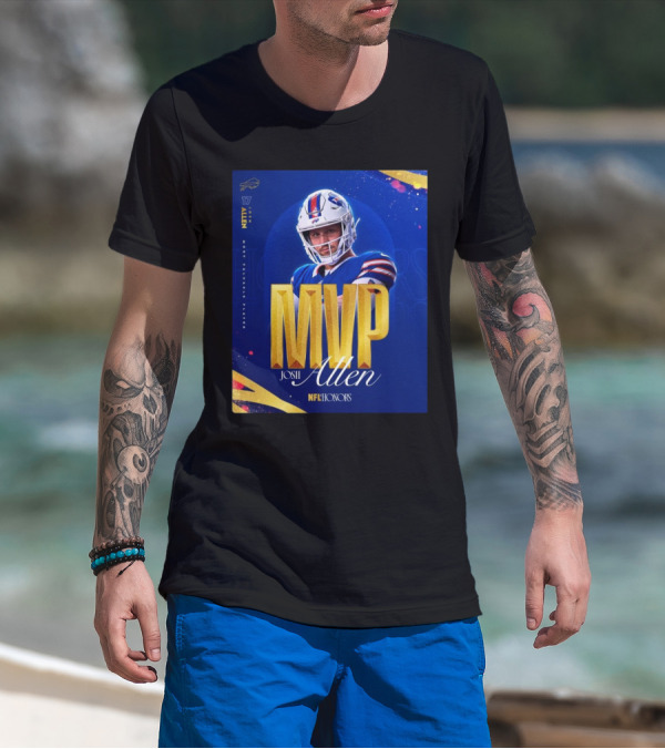 Buffalo Bills 17 Josh Allen 2024 MVP Most Valuable Player NFL Honors T-Shirt