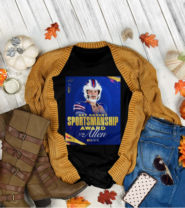 Buffalo Bills Josh Allen Art Rooney Sportsmanship Award NFL Honors Nicest Guy In The League T-Shirt