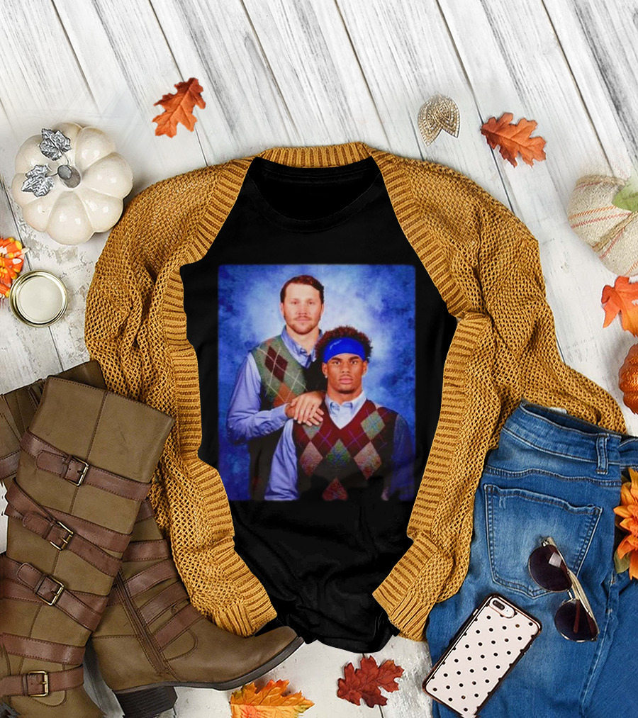 Buffalo Bills Josh Allen Keon Coleman Step Brothers T-Shirt