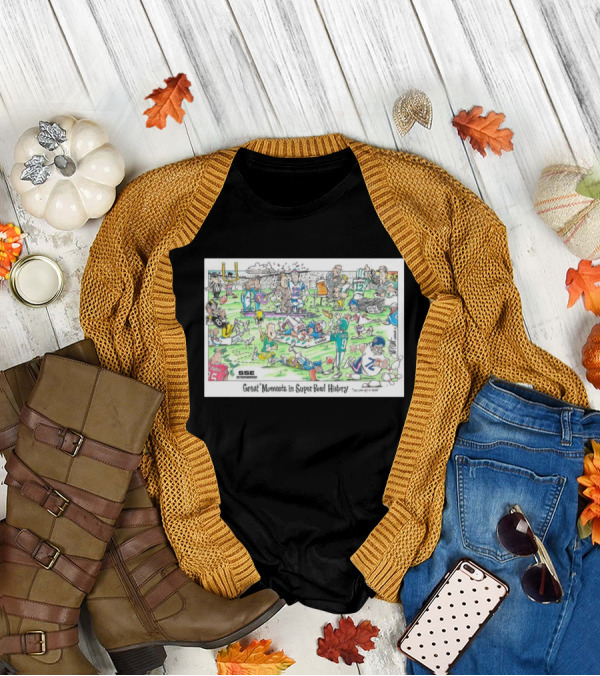 Buffalo Bills Win The Super Bowl Great Moments In Super Bowl History Include A Josh Allen Moment Painting T-Shirt