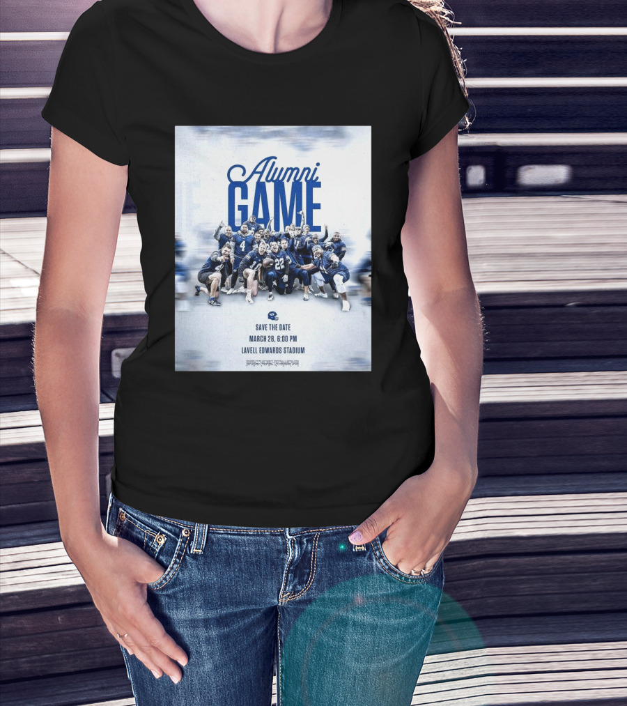 BYU Cougars Alumni Game Save The Date March 28 Lavell Edwards Stadium T-Shirt