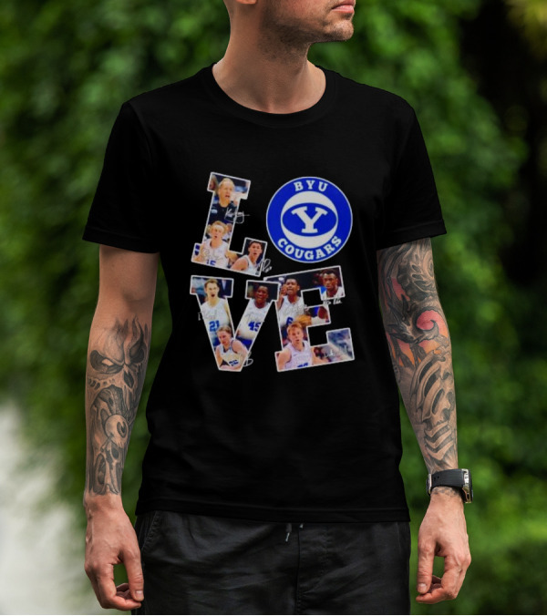 BYU Cougars Love Players Signatures T-Shirt