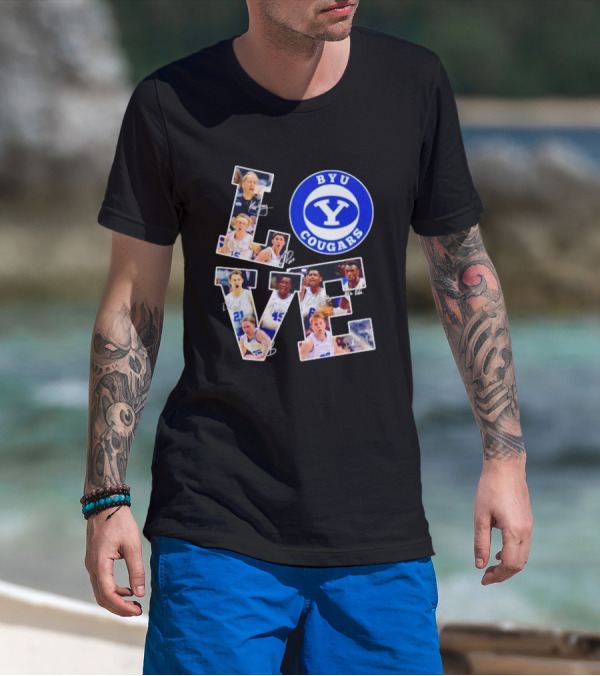 BYU Cougars Love Players Signatures T-Shirt