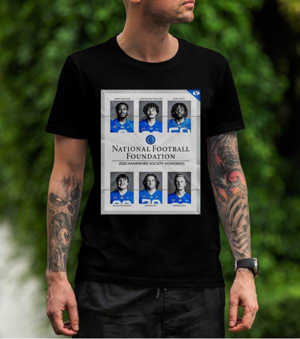 BYU Cougars National Football Foundation 2025 Hampshire Society Honorees Bohanon Bryant-Strother Jatta T-Shirt