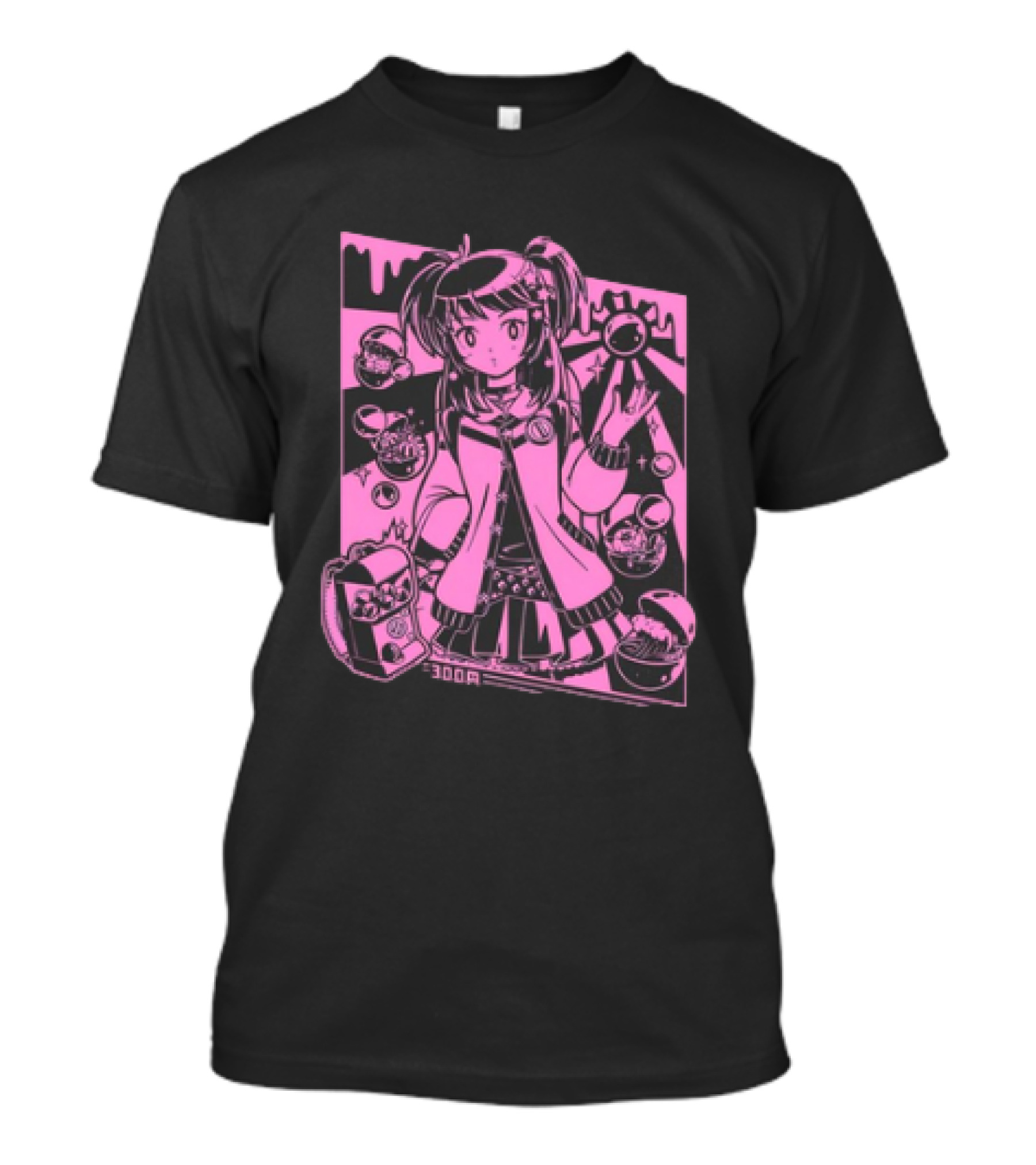 Capsule Toy Girl With Retro Manga Style And Vending Machine T-Shirt