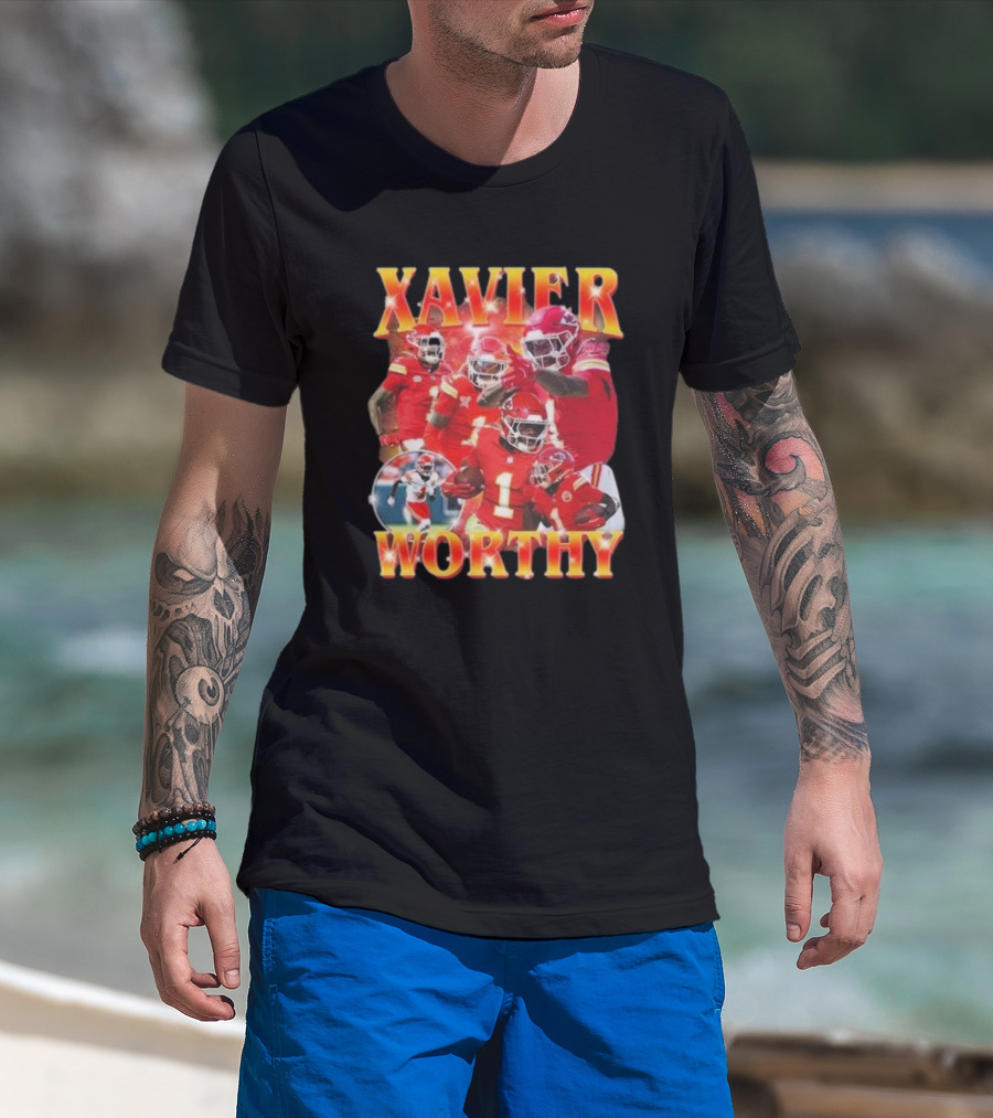 Xavier Worthy Chiefs Super Bowl Champions 2025 T-Shirt