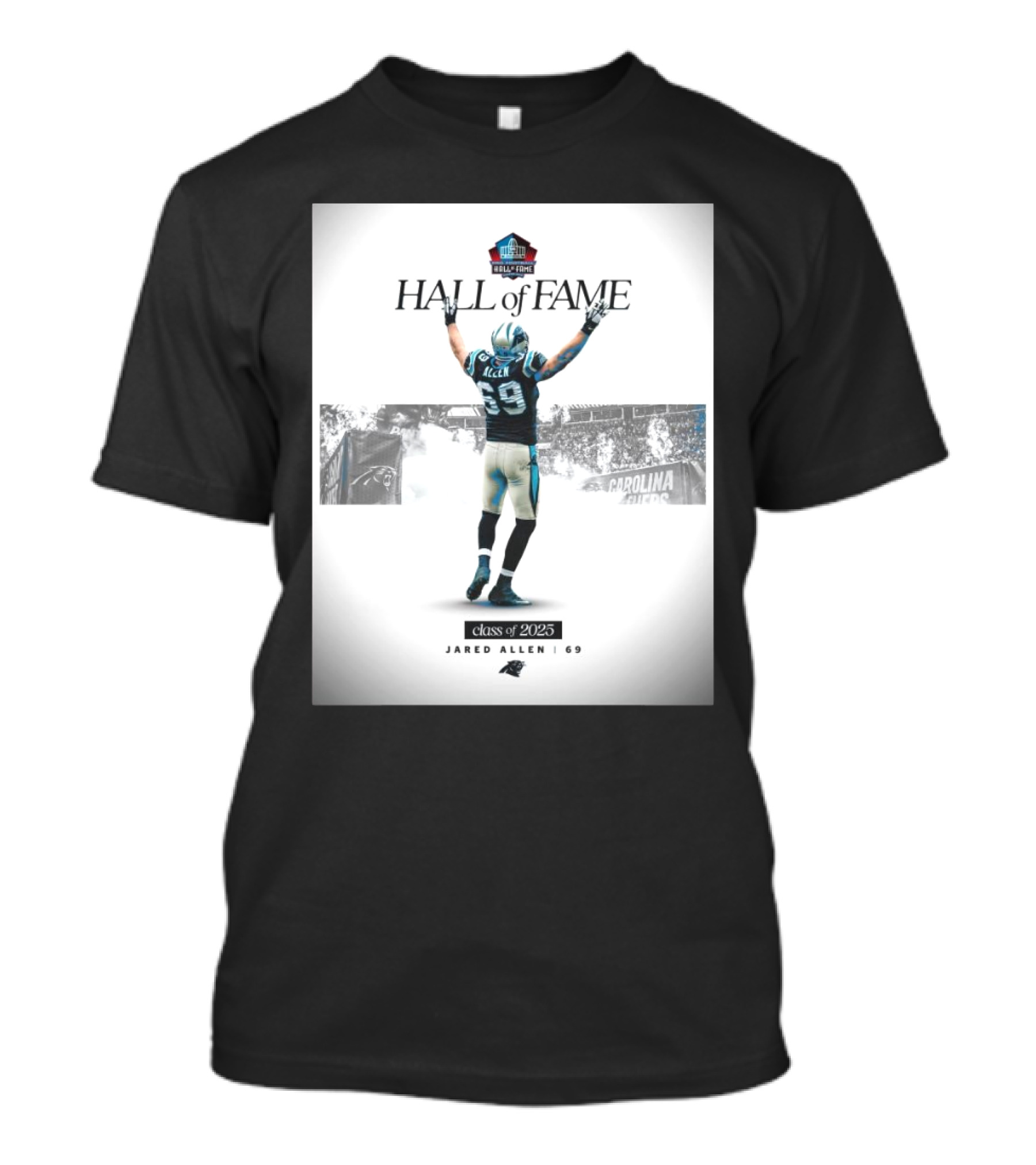 Carolina Panthers Congratulations Jared Allen Pro Football Hall Of Fame Class Of 2025 T-Shirt