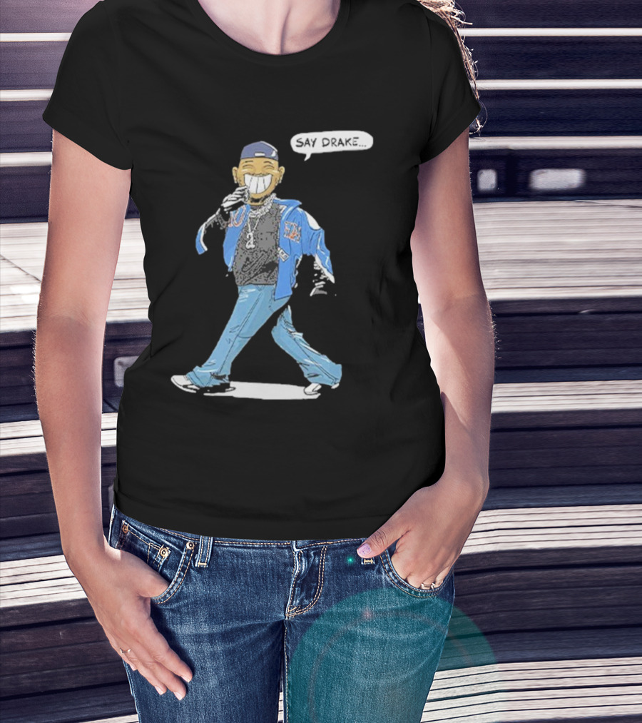 Cartoon Kendrick Lamar Say Drake Super Bowl LIX T-Shirt