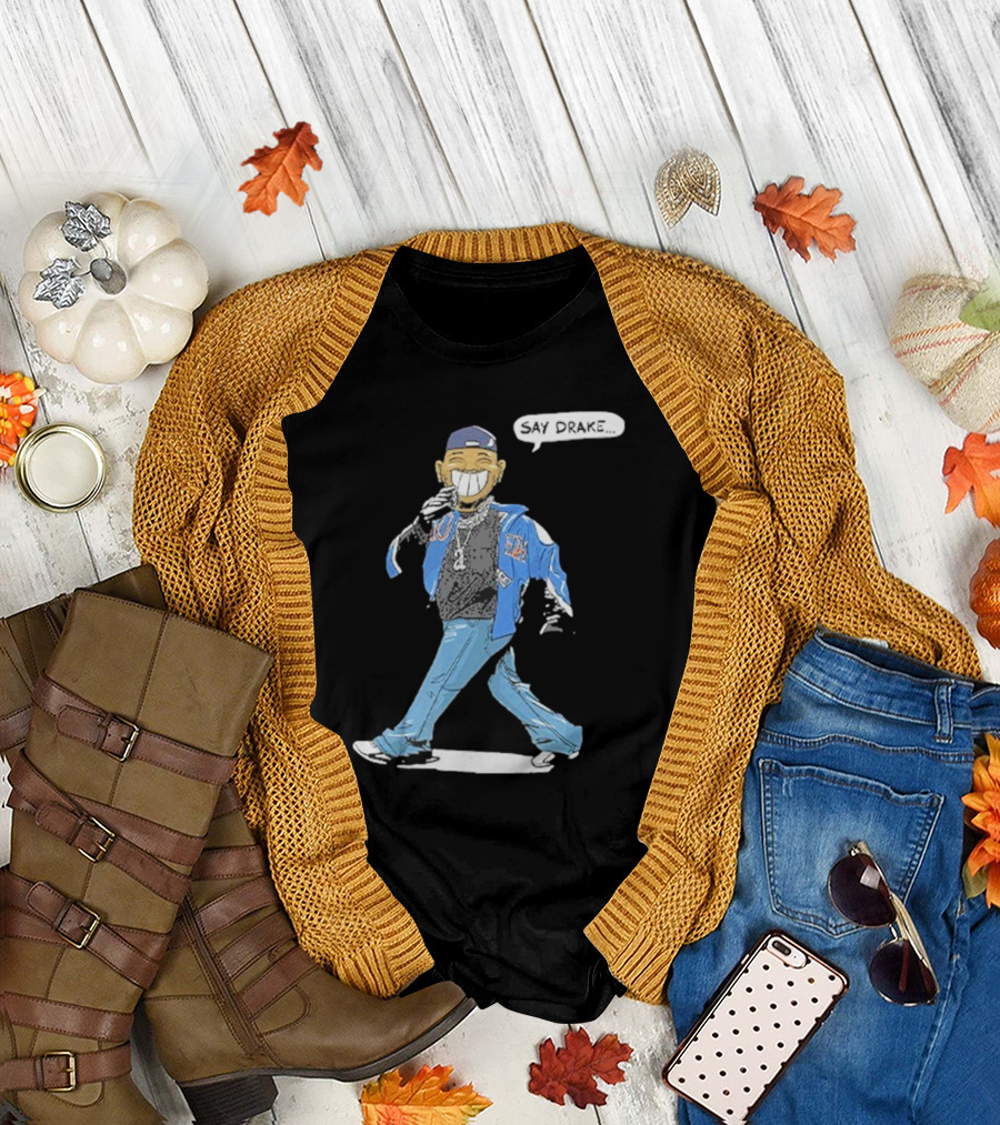 Cartoon Kendrick Lamar Say Drake Super Bowl LIX T-Shirt