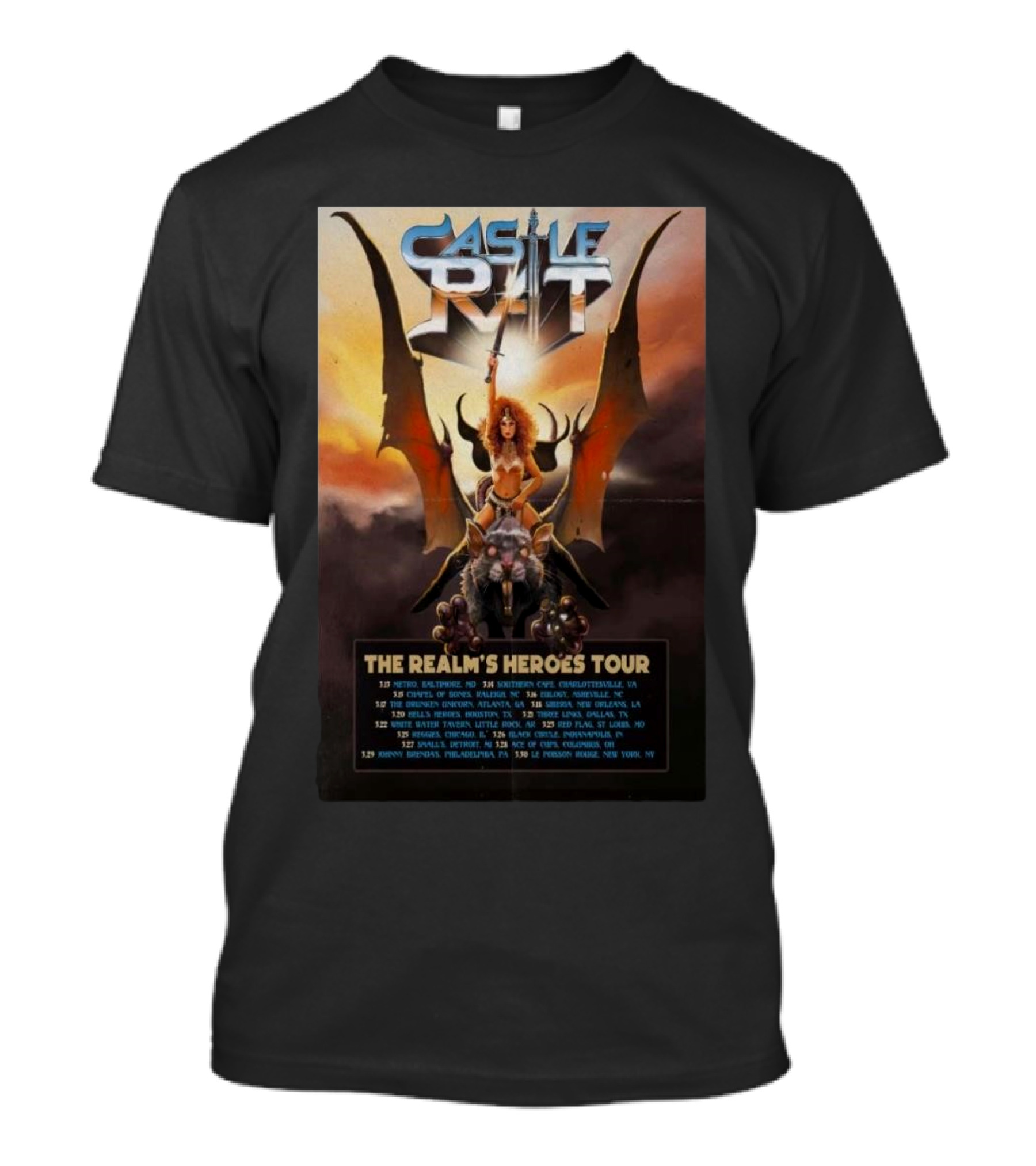 Casile Rat 2025 The Realm’s Heroes Tour T-Shirt