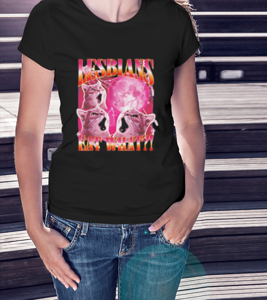 Cat Lesbians Eat What Graphic T-Shirt
