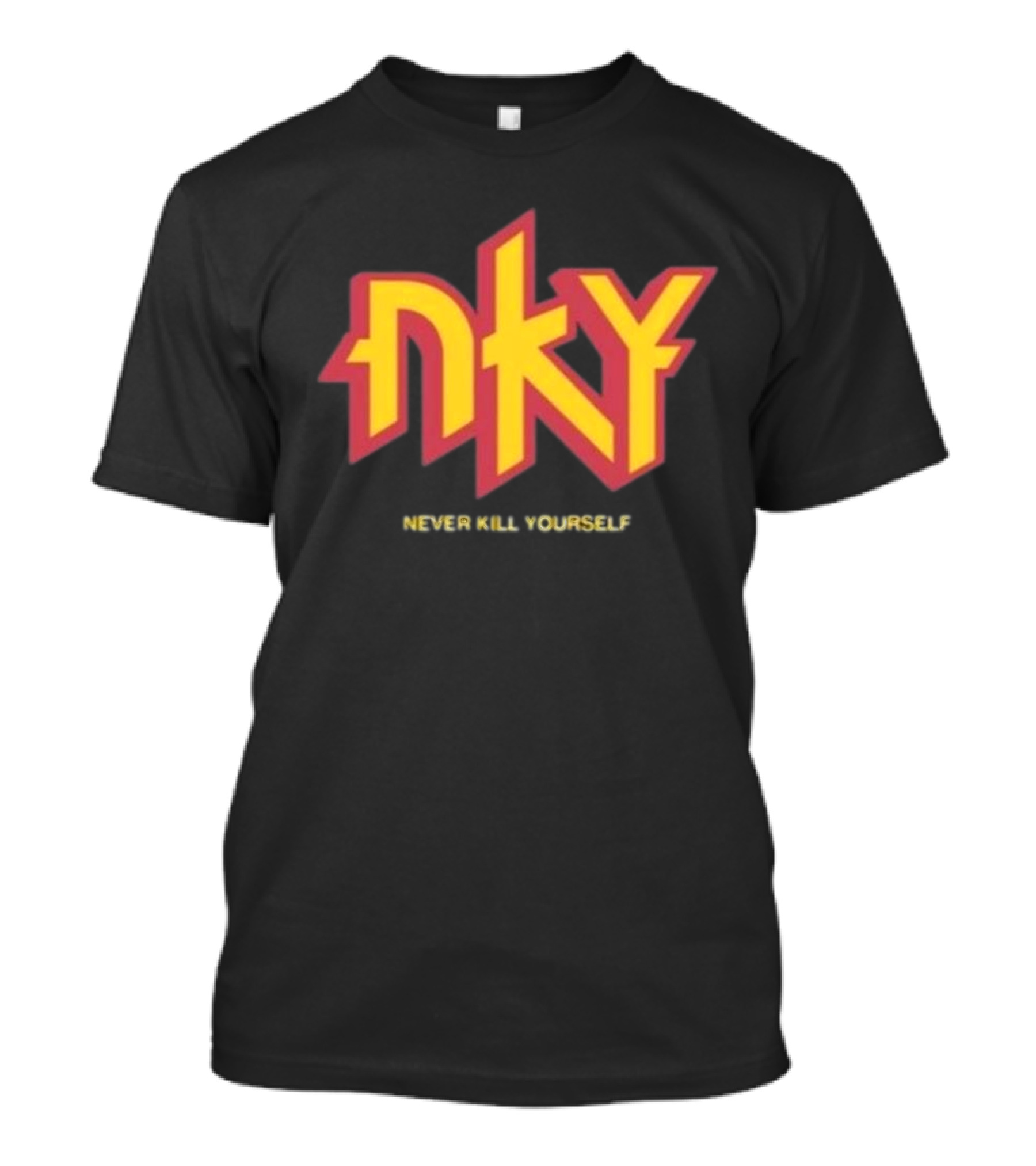 Christopher M Lafon Wearing Nyk Never Kill Yourself T-Shirt