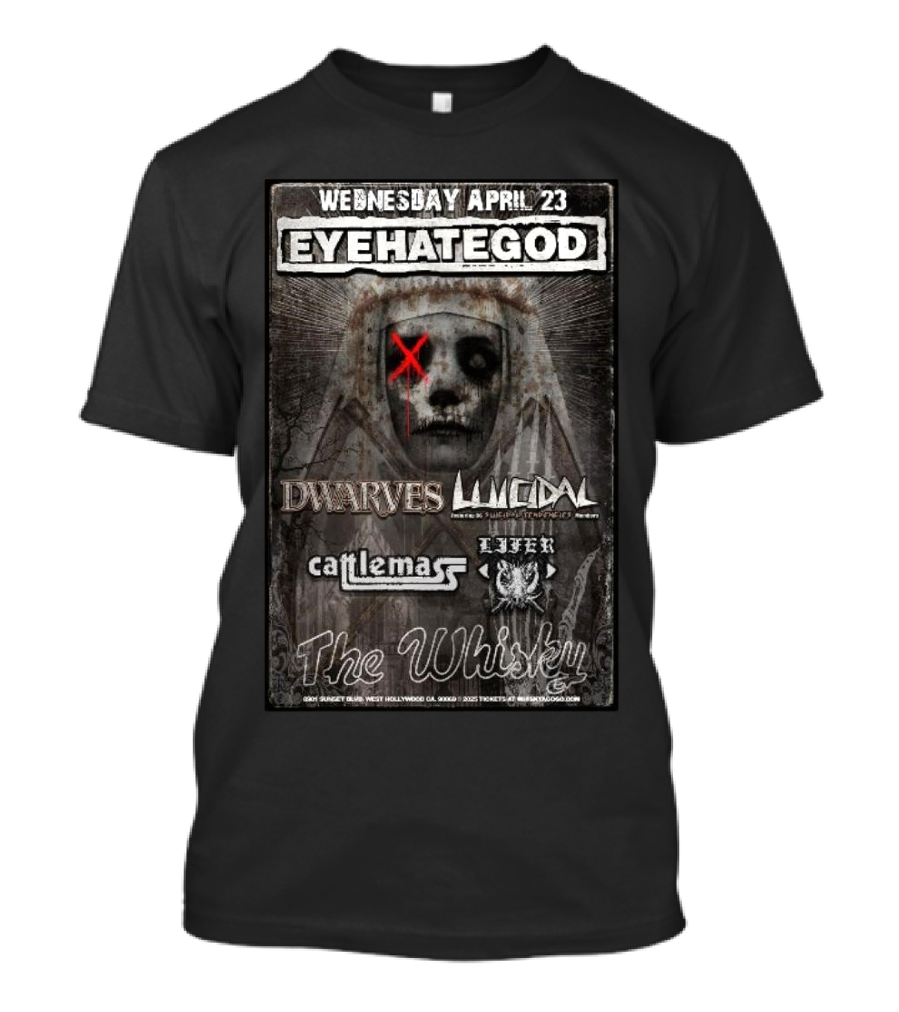 Cattlemass Music Show Eye Hate God On April 23 2025 T-Shirt