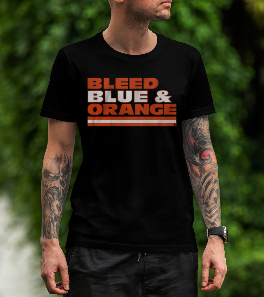 Chicago Football Bleed Blue & Orange T-Shirt