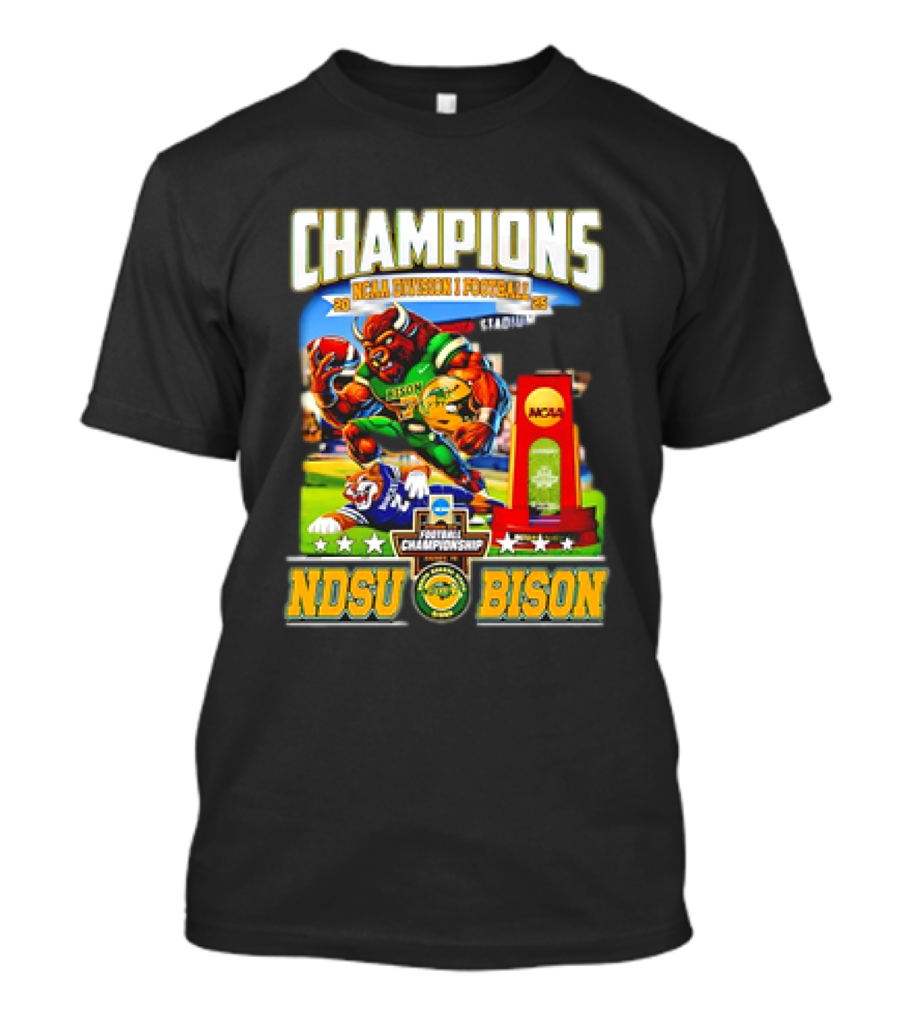 Champions NCAA Division I Football 2025 North Dakota State Bison T-Shirt
