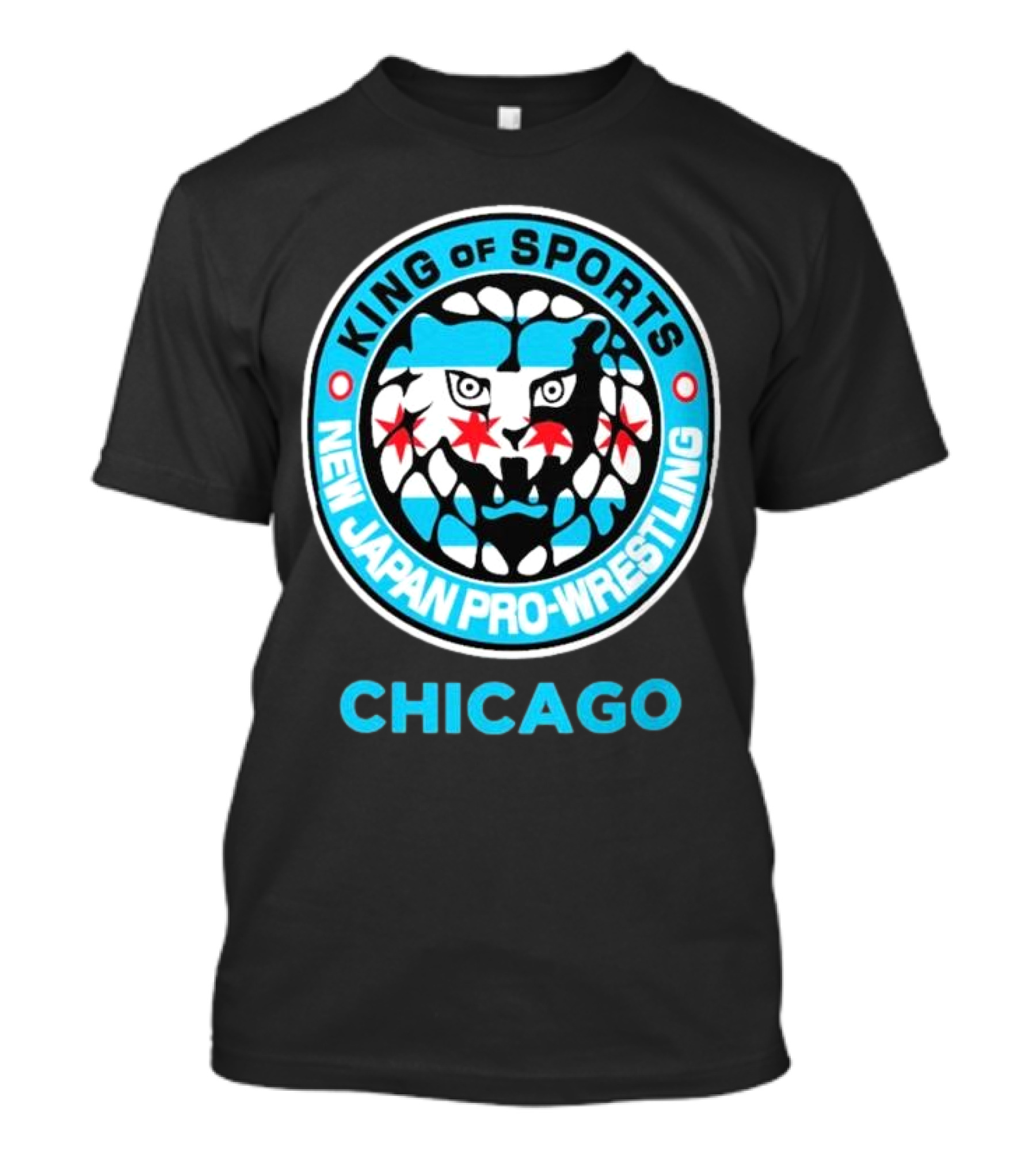 Chicago Lion Mark King Of Sports New Japan Pro-Wrestling Logo T-Shirt