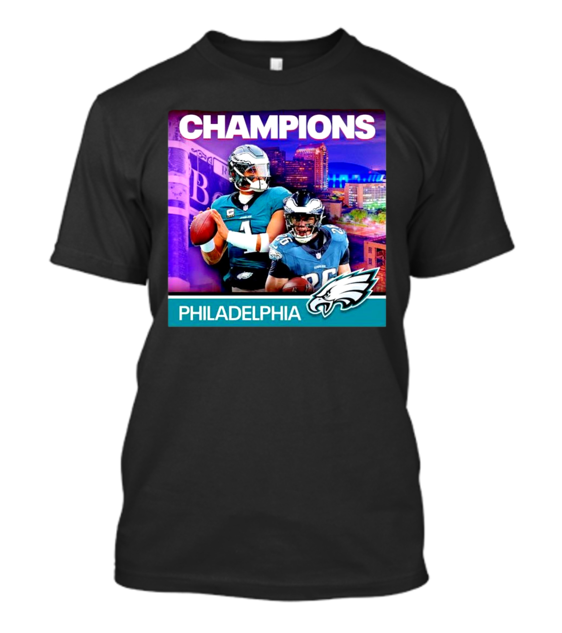 Champions Super Bowl LIX Philadelphia Eagles Hurts And Barkley T-Shirt
