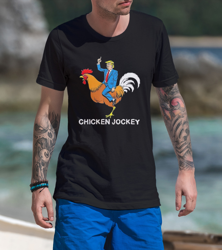 Chicken Jockey Funny Trump T-Shirt