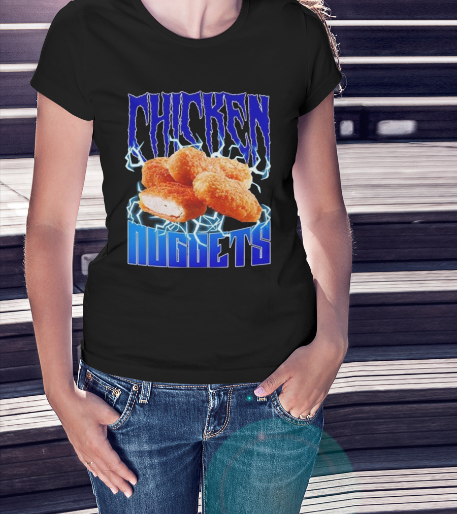 Chicken Nuggets Heavy Metal T-Shirt