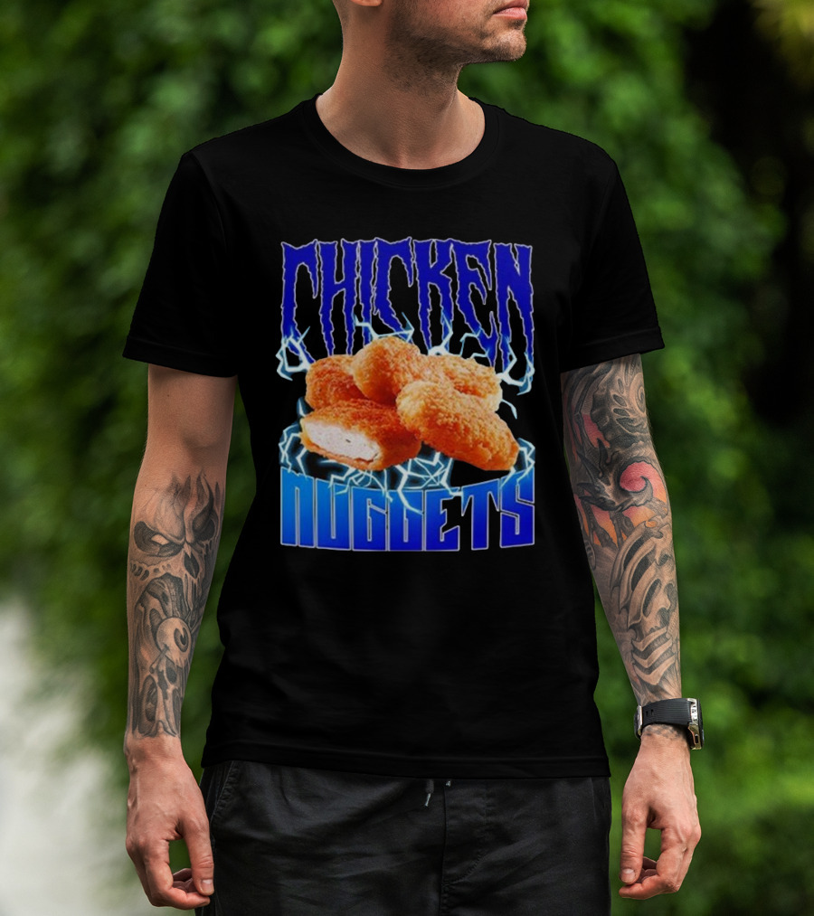 Chicken Nuggets Heavy Metal T-Shirt
